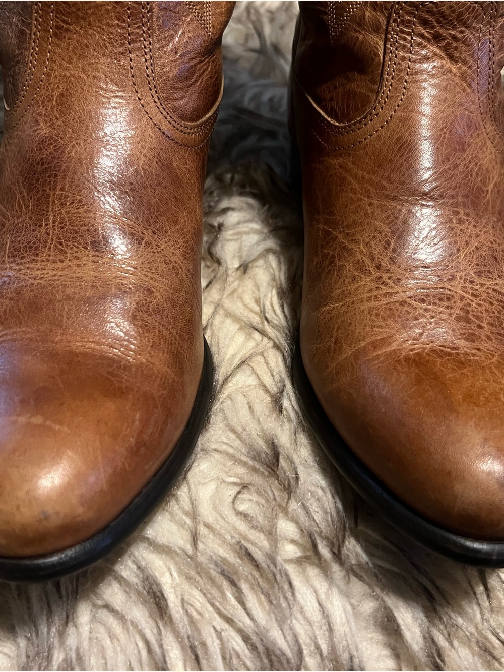 Ariat Women's Tan Brown Over-the-Knee Leather Boots with Side Zip Sz 8 B - Picture 3 of 16